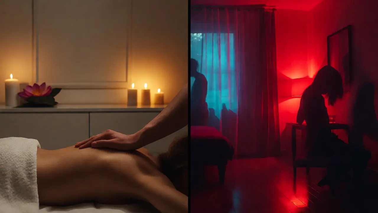 Porovnání profesionálního wellness studia a nejasného prostředí
